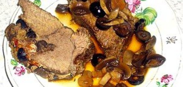 Говядина с грибами в рукаве