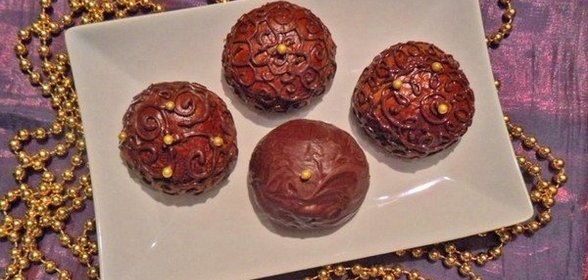 Пряники шоколадные из ржаной муки с начинкой