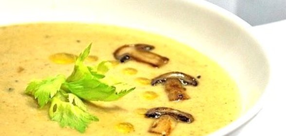 Суп с сыром и грибами