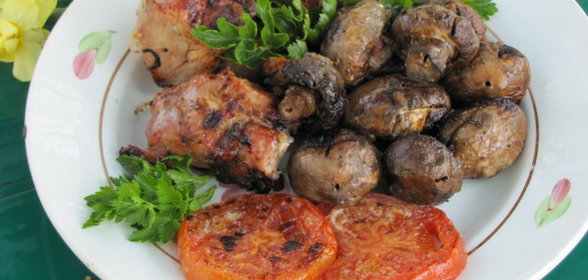 Шашлык из шампиньонов
