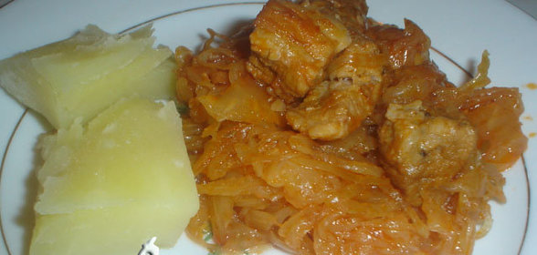 Грудинка с капустой