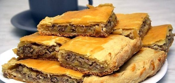Пирог с мясом и картофелем