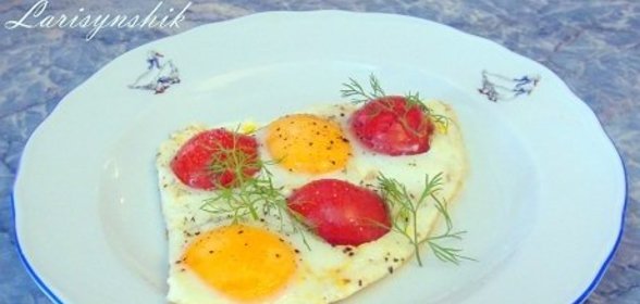 Яичница с помидорами