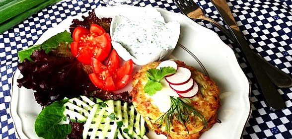 Блинчики из кабачков с чесноком