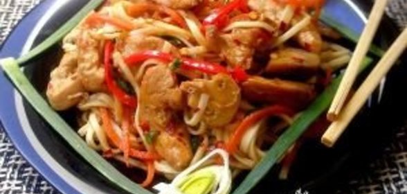 Сhicken Noodles или Курица с лапшой нуделс по китайски