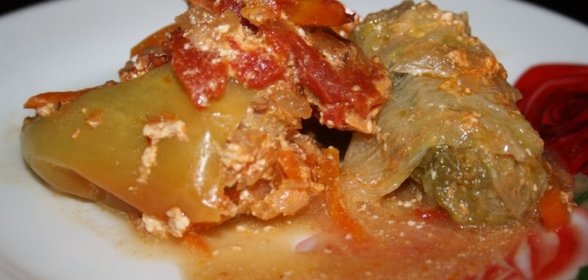Голубцы и перцы со свининой (без риса)