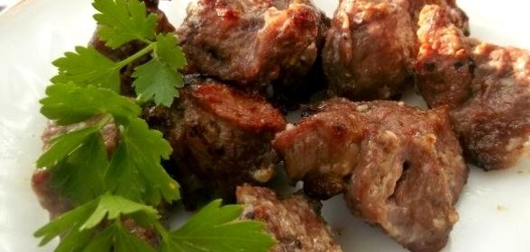 Шашлык из говядины на кефире