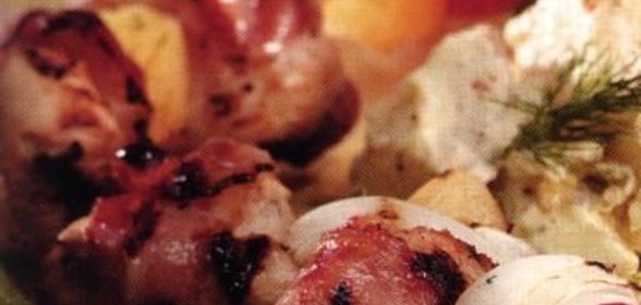 Кебаб из курицы с ананасами