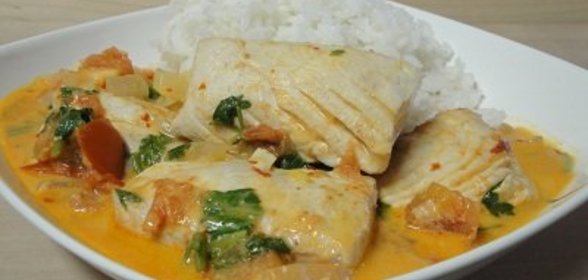 Рыба с Красным Карри и Рисом ! ! !