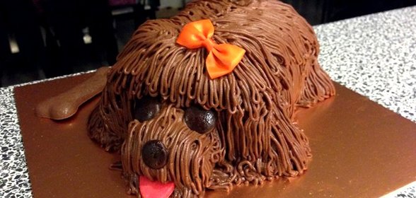 Торт в виде собаки