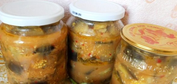 Баклажаны в остром чесночном соусе