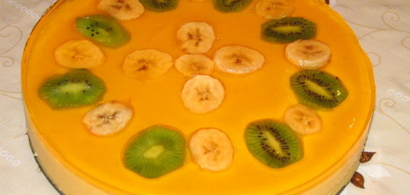 Торт суфле с тыквой и персиками