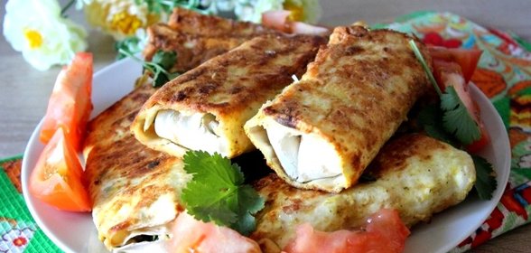 Лаваш с луком и яйцом