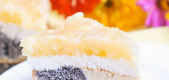 Маково – яблочный торт