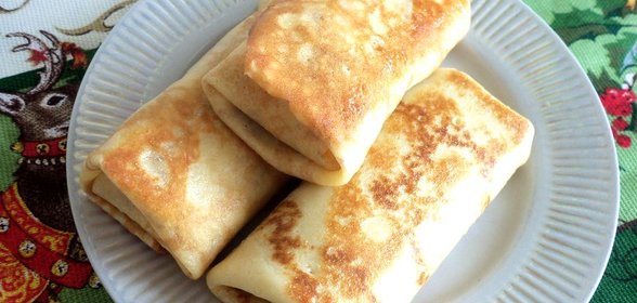 Блинчики фаршированные творогом