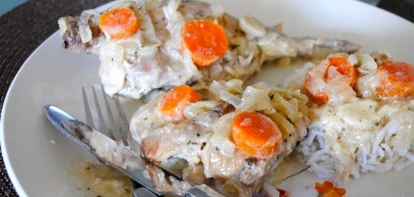 Кролик в горчичном соусе