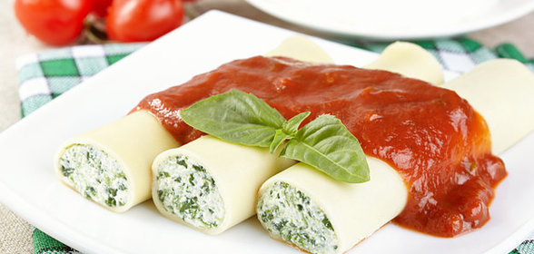 Каннеллони с сырной начинкой