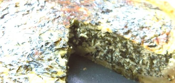 Тарт с сыром фета и шпинатом