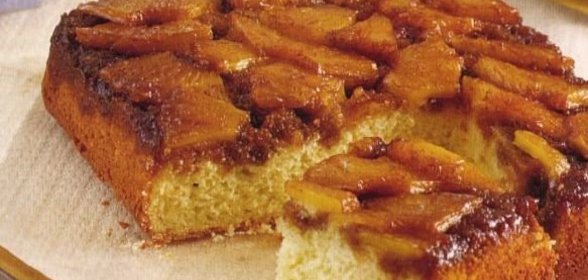 «Перевернутый» пирог с ананасами