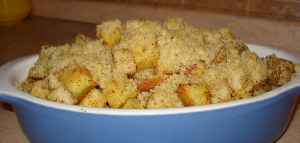 Крамбл с яблоками