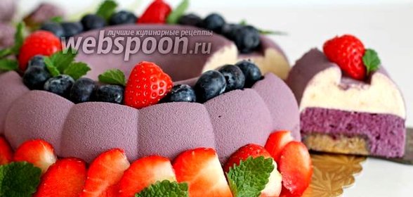 Муссовый торт с черникой и велюром