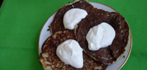 Картофельные оладьи с мясной начинкой
