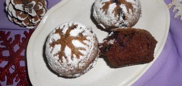 Шоколадные кексы  Снежинки