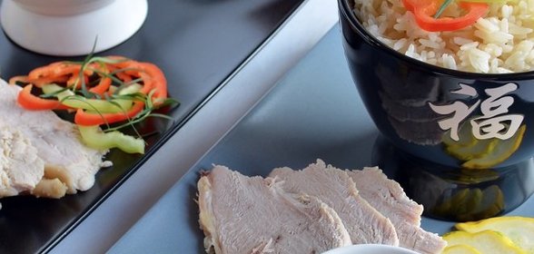 Као Ман Гай ( жирный рис с курицей)