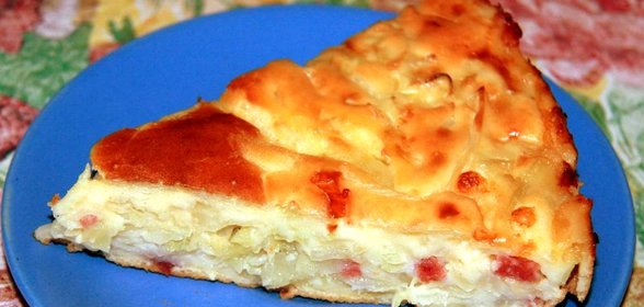 Быстрый капустный пирог на кефире
