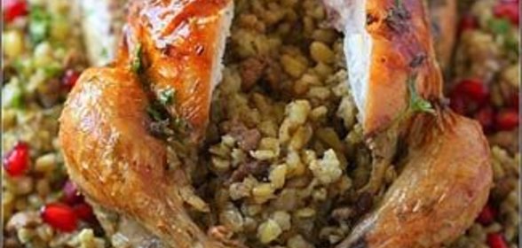 Цыплята фаршированные фрике