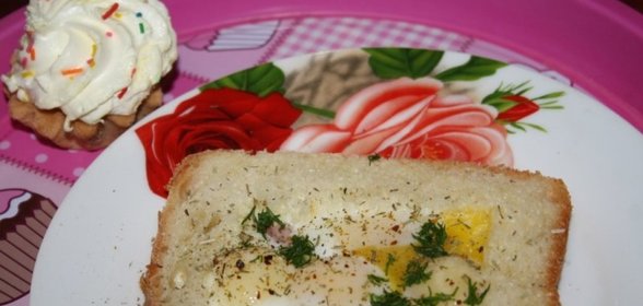 Детская яичница Малыши в домике