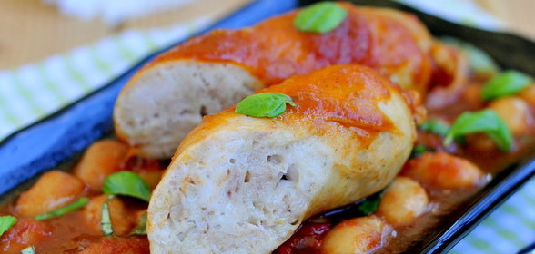 Свиные колбаски с фасолью ( Salsiccie con i fagioli)