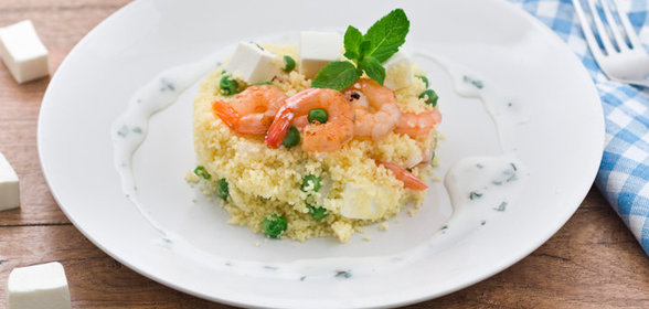 Кускус с креветками