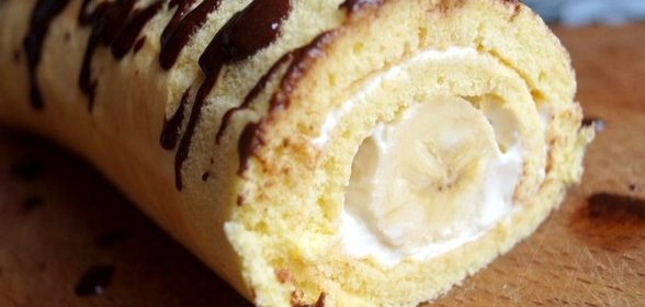 Рулет с бананом