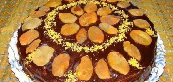 Пражский торт с курагой