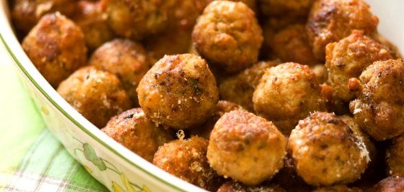 Шарики из говядины с мягким сыром