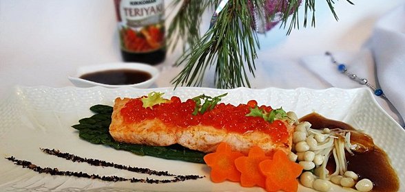 Лосось под соусом терияки