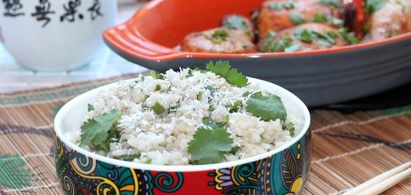 Тайские куриные ножки и кокосовый рис
