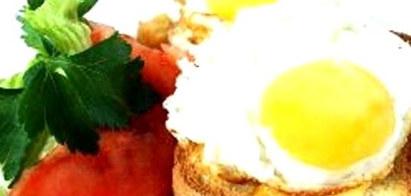 Тосты с сыром и яйцами