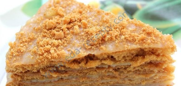 Классический торт медовик с заварным кремом