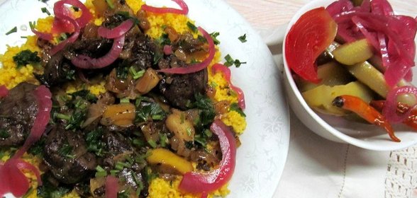 Печень индейки с яблоком