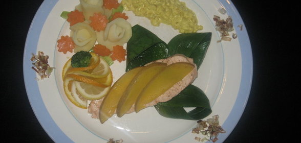 семга с манго