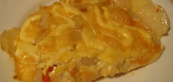 Запеченая картошечка с помидорами под сырной корочкой