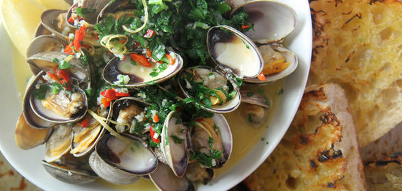 Мидии в вине и масле