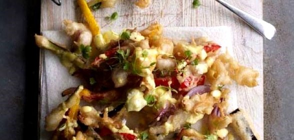 Темпура из летних овощей с соусом айоли