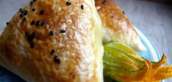 Слоеная самса с тыквой