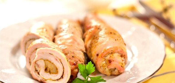 Рулеты из индейки с бананами