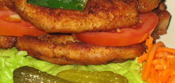 Блины с манной кашей и фруктами