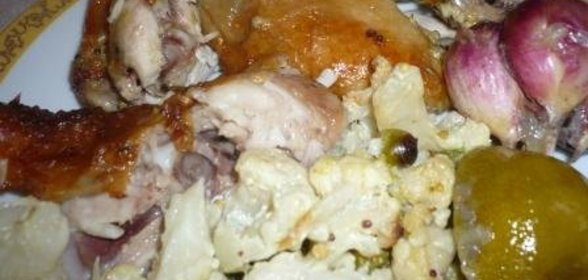 Ароматный цыпленок ГРИН и гарнир