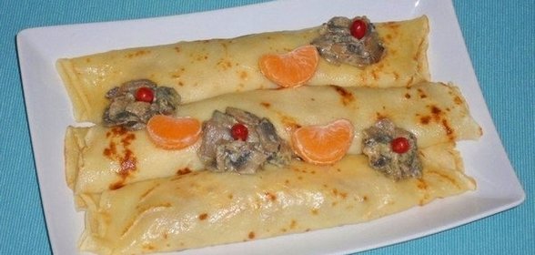 Заварные блинчики с начинкой